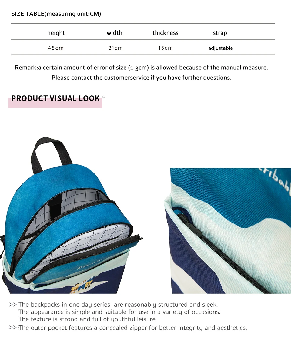 Оригинальные креативные повседневные Рюкзаки, вместительные школьные сумки в серии ONE DAY для 15 дюймового компьютера унисекс(Забавный магазин KIK
