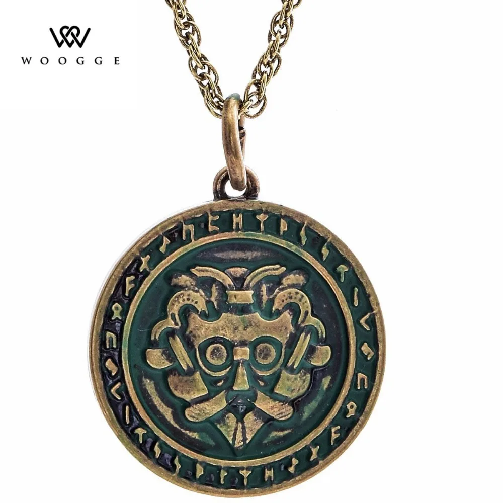 Collares Largos De Moda 2018 модные украшения звено цепи Бижу Allfathe Викинг один ожерелье для