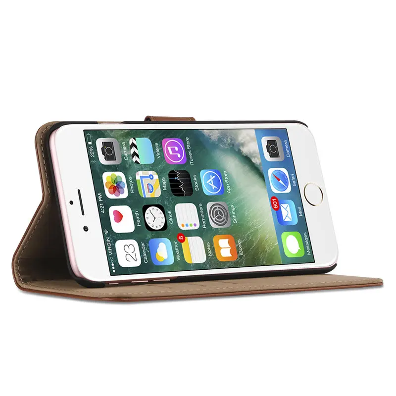 BELIAL Cases for iPhone X Case With Card Slot Luxury Leather Microfiber Flip Cover for iPhone 7 8 Plus Case Wallet Magnetic (8)