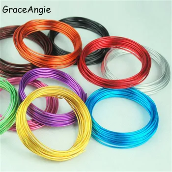 

Wholesale 5Meter 2mm Round Plated Aluminium Craft Floristry Wire For Jewellry DIY Bead Making Findings Braided material 13color