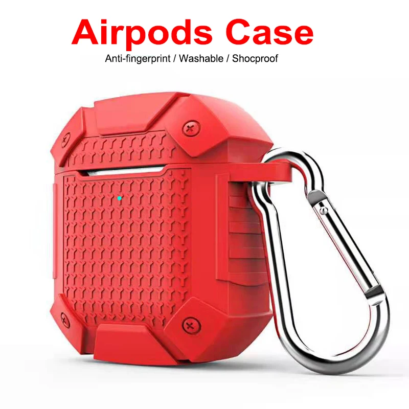 

Luxury Shockproof Armor Case For AirPods Case Wireless Bluetooth Headset Cover Silicon Earphone Case For Air Pods Charging Box