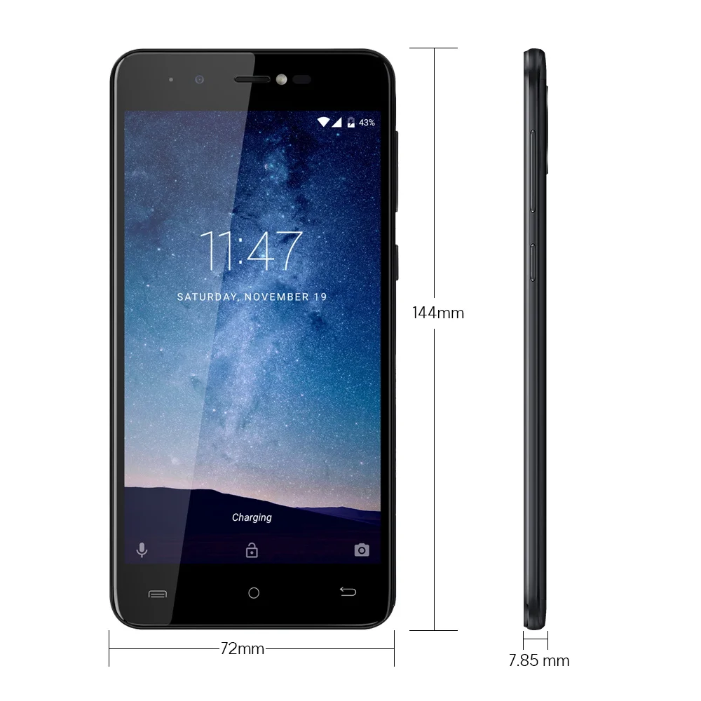 Cubot R9 мобильный телефон Android 7 0 Dual SIM карты 5 &quot Дисплей смартфон MT6580 Quad Core 2 Гб +16 13.0MP