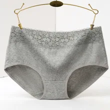 100% algodão roupa interior feminina rendas briefs impressão calcinhas lingeries rosa calcinha plus size shorts underpant senhoras corda feminino
