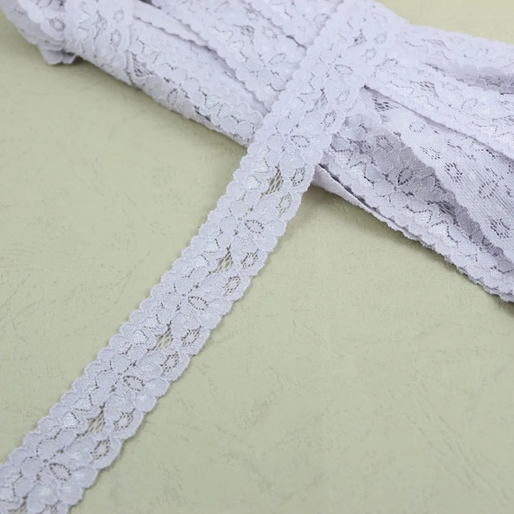 

25mm width lavender dawn Elastic Stretch Lace trim sewing garment accessories