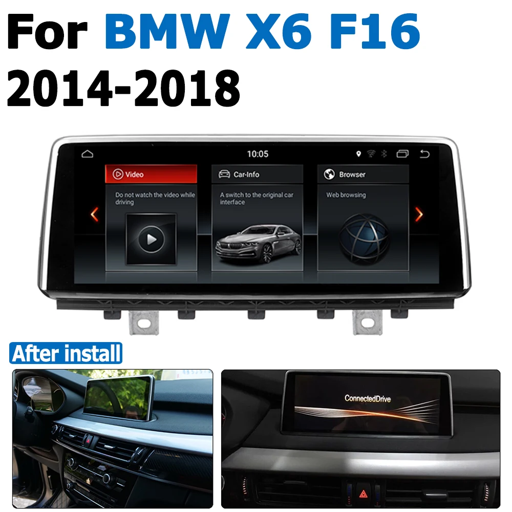 

Android 8.0 up Car GPS Navi Screen For BMW X6 F16 2014~2018 Multimedia Recorder BT WIFI Google 2+32G RAM IPS Screen