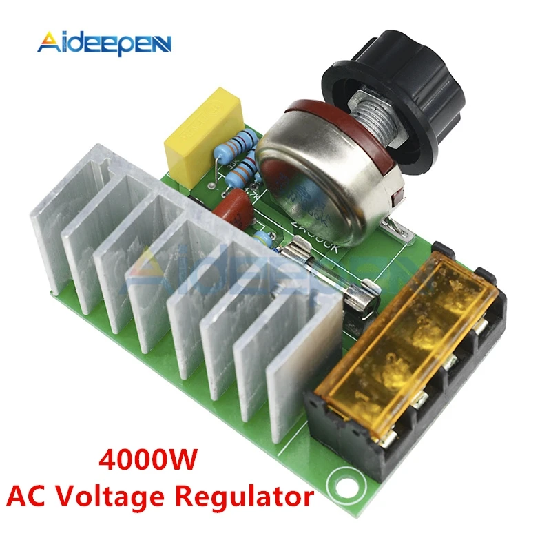 

4000W AC 0-220V SCR Voltage Regulator Adjustable Power Supply Board Motor Speed Control Dimmer for Brush Motor Electric Iron