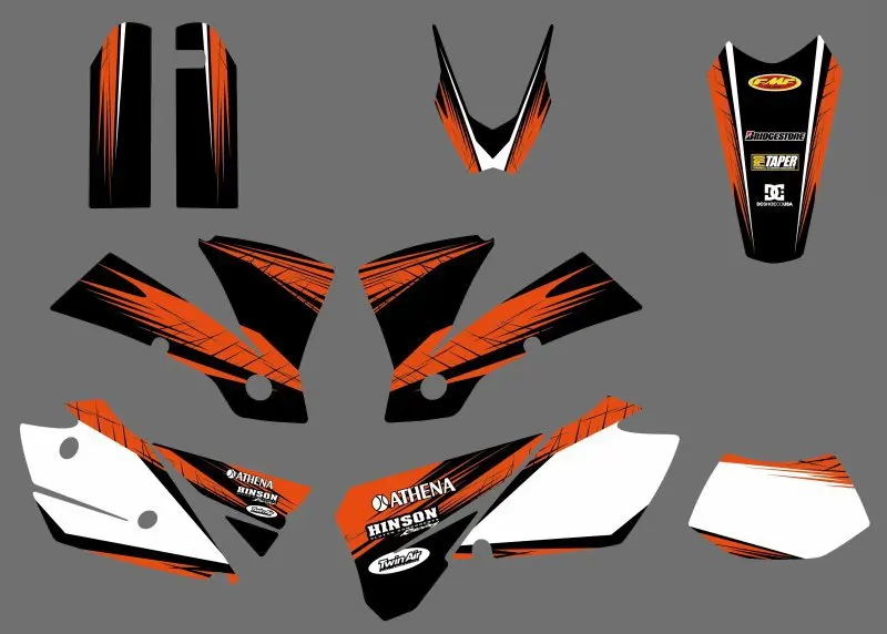 

new style  0431 Power  TEAM GRAPHICS & BACKGROUNDS DECALS FOR KTM EXC 125/200/250/300/400/450/525 2004
