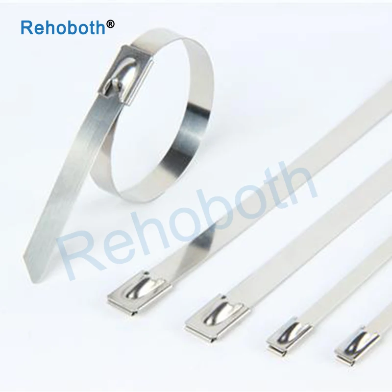 

10PCS 304Material Stainless steel metal Cable Ties tie Zip Wrap Exhaust Heat Straps Induction pipe Boat tie High quality