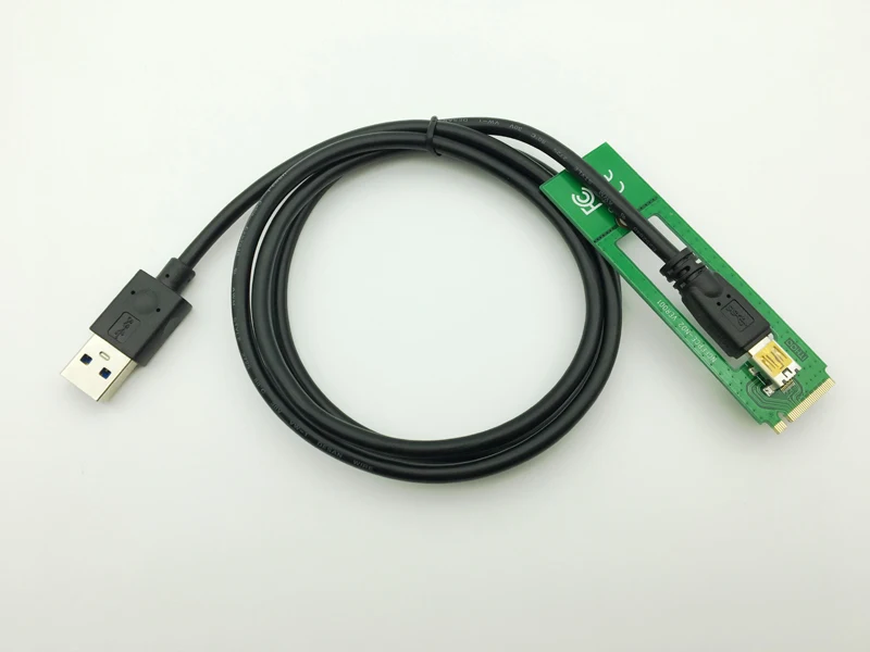 Новый Riser Mini PCI E Express Card 1x к 16x USB 3 0 кабель для передачи данных SATA 6Pin источник