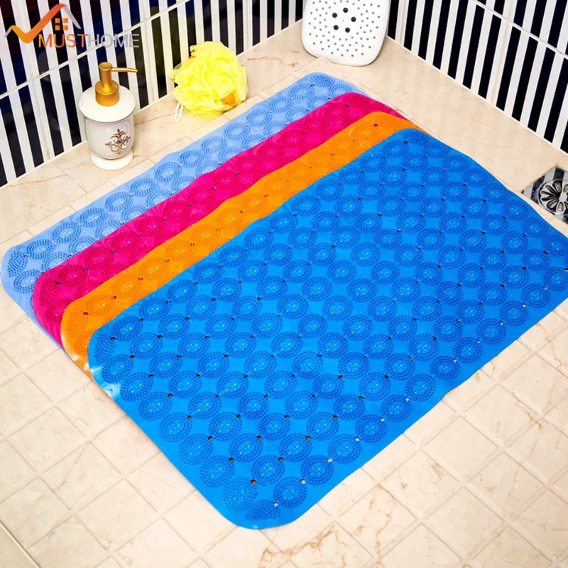 Buy 37x67cm/14"x26" PVC Massage Bath Mat Shower Non