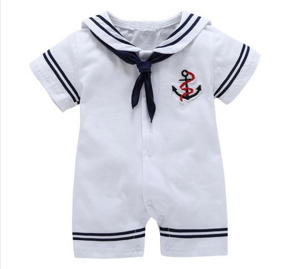 21新生児服白海軍水兵の制服夏のベビーロンパース半袖の個赤ちゃんの少年少女服 One Piece Jumpsuit Baby Romperssummer Baby Rompers Aliexpress