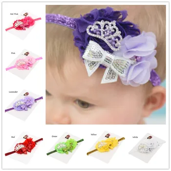 

11pcs princess headwear s hair bows hair bows and headbands Fashion hair accessories flower headband
