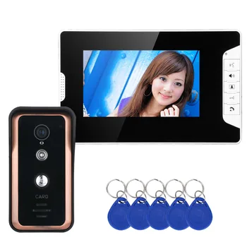 

SmartYIBA 7" Video Intercom System Eletronic lock RFID Card Access Wired Door Phone Intercom Doorbell Metal Shell Outdoor Camera