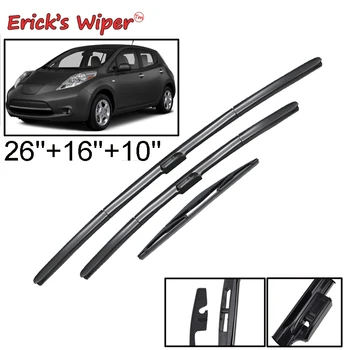 Erick's Wiper LHD Front & Rear Wiper Blades Set Kit For Nissan Leaf MK1 2010 - 2017 Windshield Windscreen Front Window 261610 front and rear wiper blades for opel astra g hatchback 1998 2004 windshield wiper auto car styling 20 19 16