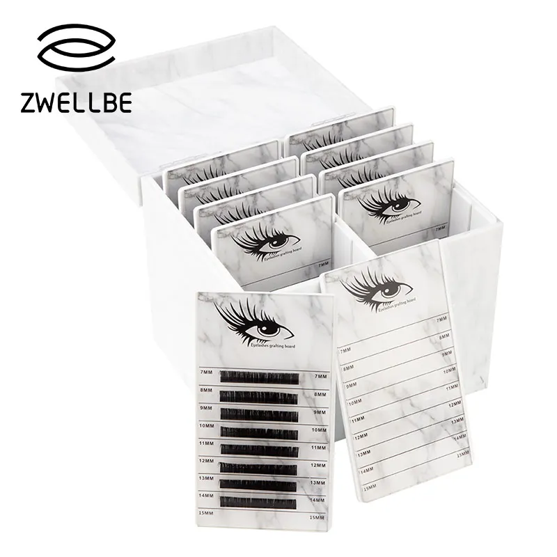 

zwellbe 5/10Layers Eyelash Extension Storage Box Eyelashes Glue Pallet Holder Makeup Display Container Grafting Eyelash Box Case