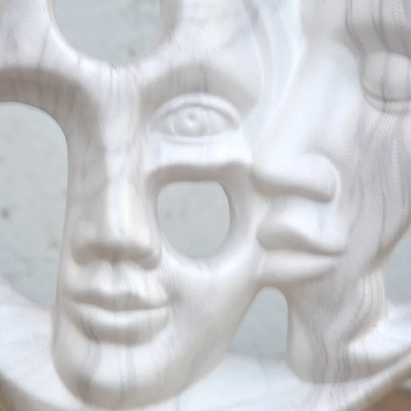  Home Ceramic Figurines Nordic Simple Handmade Matte Face Modeling Ceramic Craft Ornaments Bedroom B - 32850073618