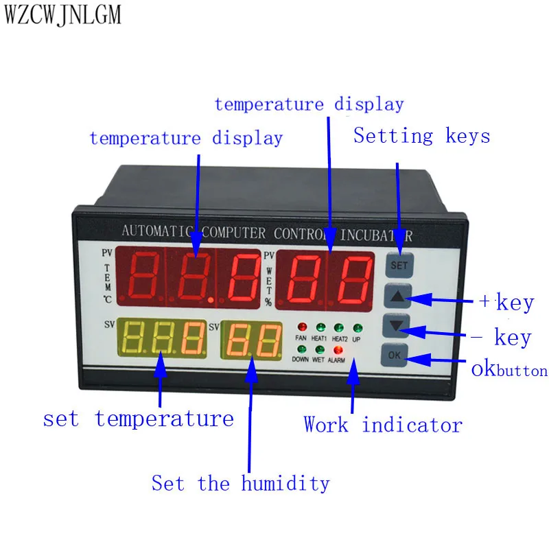Инкубатор XM-18 контроллер высокой точности Температура и регулятор влажности Многофункциональный автоматический инкубатор 220V или 110V