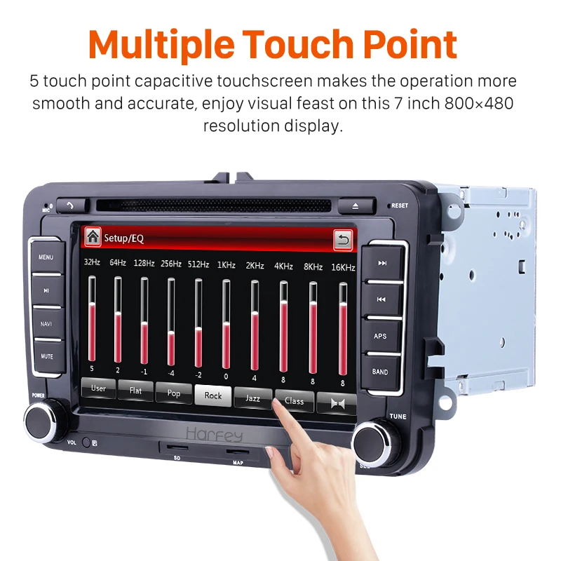 Автомагнитола Harfey для Skoda Yeti мультимедийный проигрыватель 2 din с 7 &quotэкраном GPS Superb