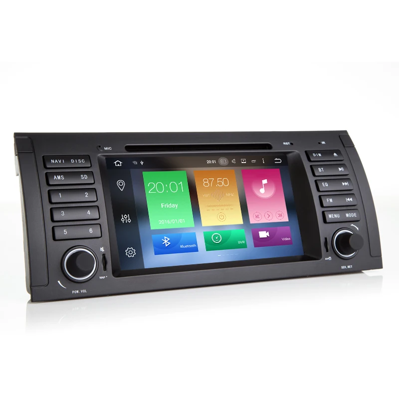 Top HIFIF Android 8.0 7 Inch CarDVD Player For BMW/E39/X5/M5/E38/E53 WithOcta Cores 4GB RAM 32GB ROM 3G/4G Wifi GPS Radio Navigation 5
