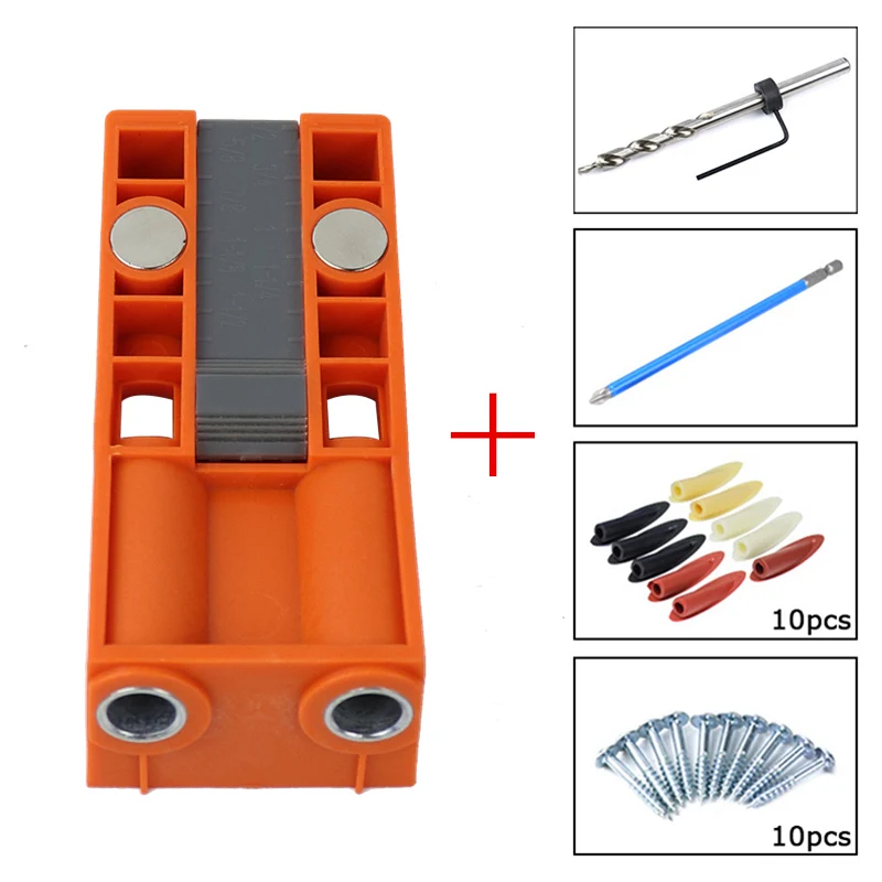 Столярный набор карманных отверстий 9,5 мм сверло по дереву конический угловой Дырокол с магнитом для позиционирования DIY деревообрабатывающий инструмент - Цвет: Type-C