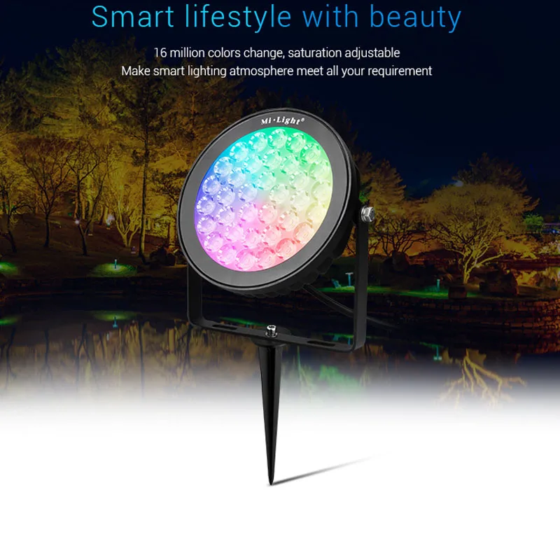 Miboxer 25 Вт RGB + CCT светодиодный светильник для газона FUTC05 IP66 Водонепроницаемый умный