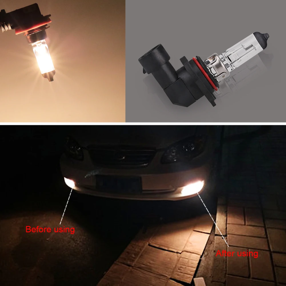 2pcs 12v 55w HB4 9006 Auto Car Halogen Bulb 4300K Super White Quartz Glass Xenon Dark Blue Car Headlight Lamp Fog Lights