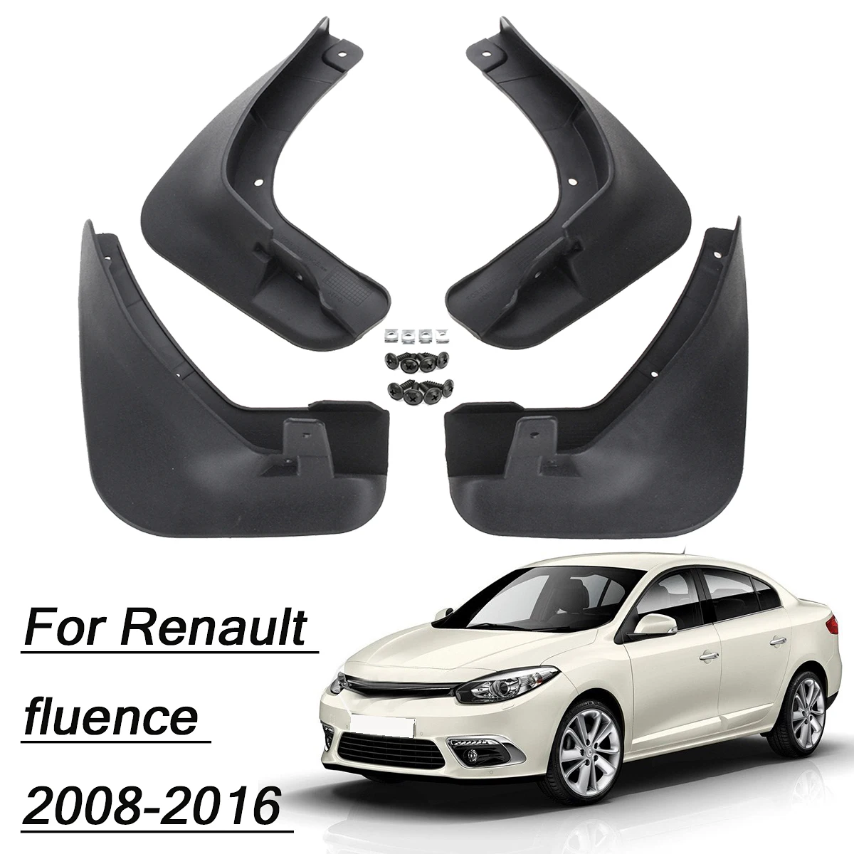 

4pcs Car Rear Front Mud Flaps Mudguards for Fender Flares Auto Mud Splash Guards for Renault Fluence 2008-2016