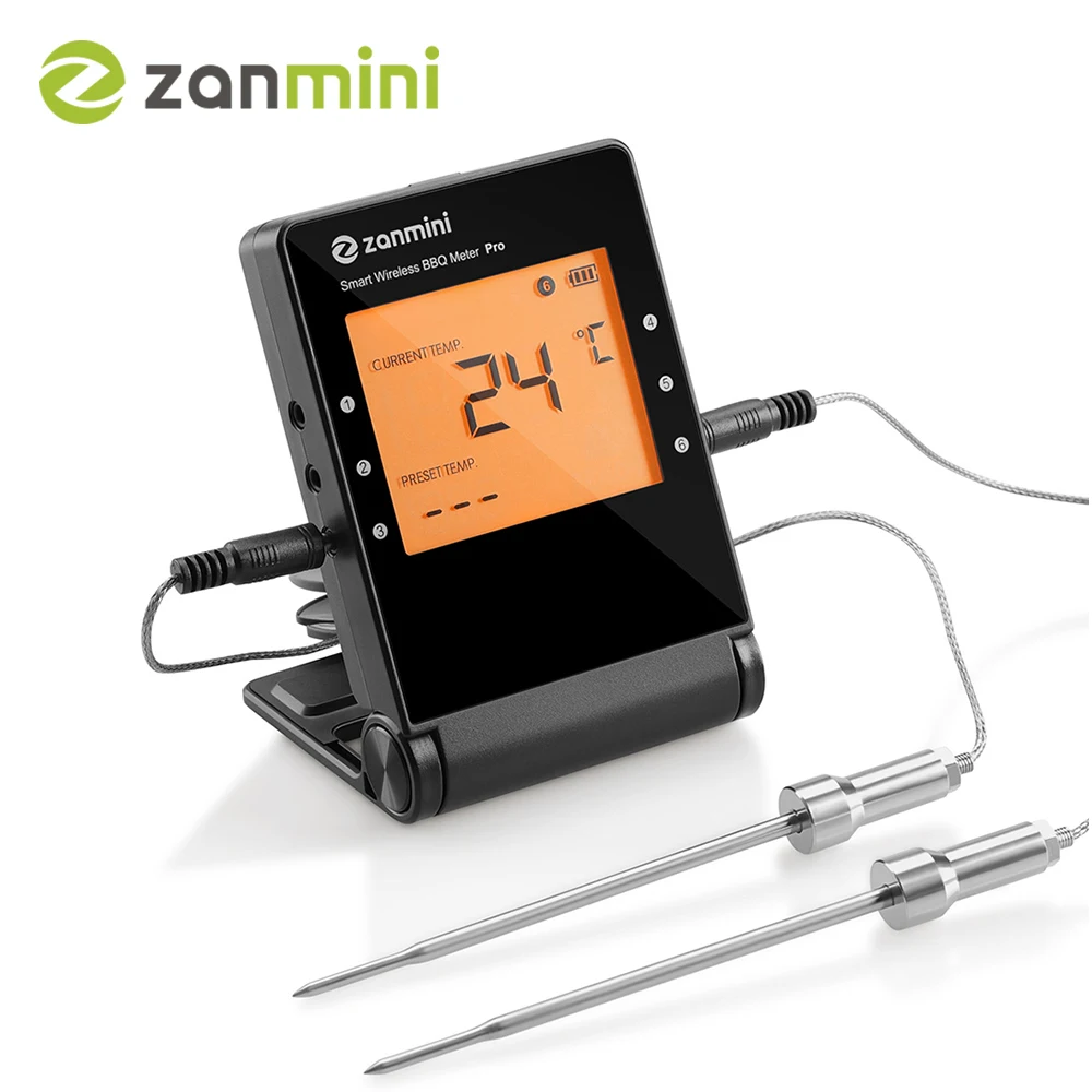 

Zanmini Wireless Oven Thermometer Kitchen Food Cooking Meat BBQ Probe Thermometer With Timer Water Milk Temperature Cooking Tool