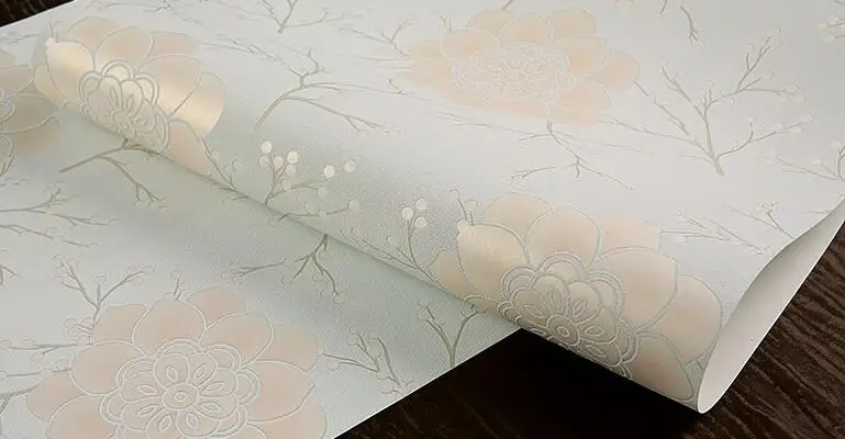 Waliicorners wallpaper High-grade flocking embossed non-woven wallpaper thickened cozy romantic wedding room background wallpaper 11 QQ20180115231404