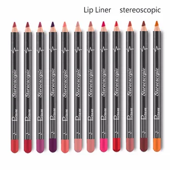 

12pcs/set Wood Makeup Matte Lip Liner Pencil Waterproof Long-Lasting Contour Lipliner Pencil for Women Cosmstics