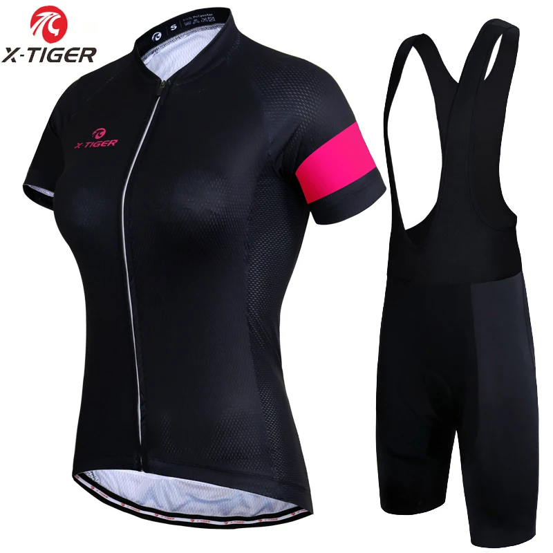 X-Tiger 4 цвета женская одежда для велоспорта дышащие горные велосипедная одежда Ropa Ciclismo MTB Одежда для велоспорта с длинным рукавом Джерси наборы - Цвет: Bib Cycling Set