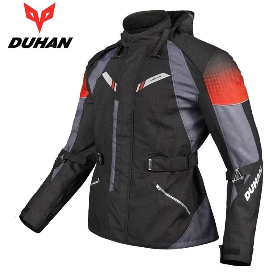 1 шт., мужская осенне-зимняя мотоциклетная куртка, защитное снаряжение, водонепроницаемая теплая мотоциклетная куртка с 5 накладками - Цвет: black