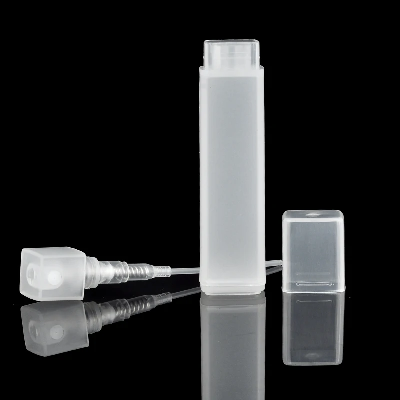 5Pieces/Lot 10ML Mini Portable Square Plastic Perfume Bottle With