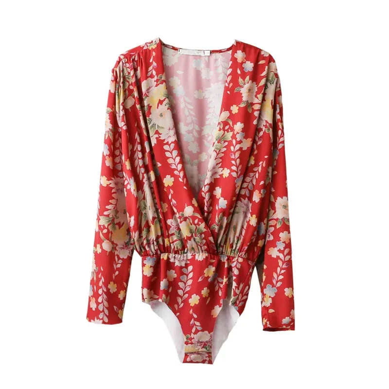 Sexy Cross Deep Vneck Collar Conjoined Ruffle Blouses 2017 Summer Tops Shirt Women Fashion Tops 