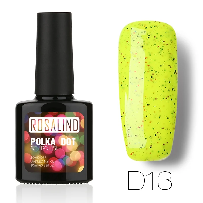 ROSALIND гель 1S Гель-лак для ногтей 3D Блеск 10 мл карамельный цвет замачиваемый УФ-гель для ногтей маникюр Гель-лак для нейл-арта - Цвет: D13
