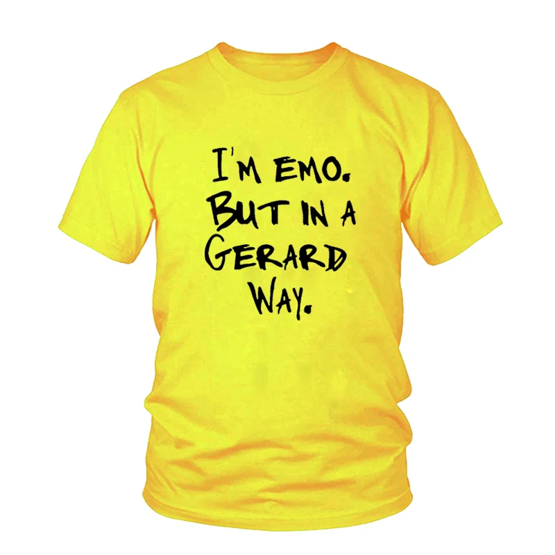 I'M Emo But In A Gerard Way футболка для женщин Harajuku с круглым вырезом хлопок короткий