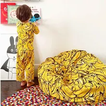 Lazy banana bean bag Sofa Baby Seat Beanbag Children Sofa for Kids Sleeping Bed Baby Nest Puff Chair Plush Toys