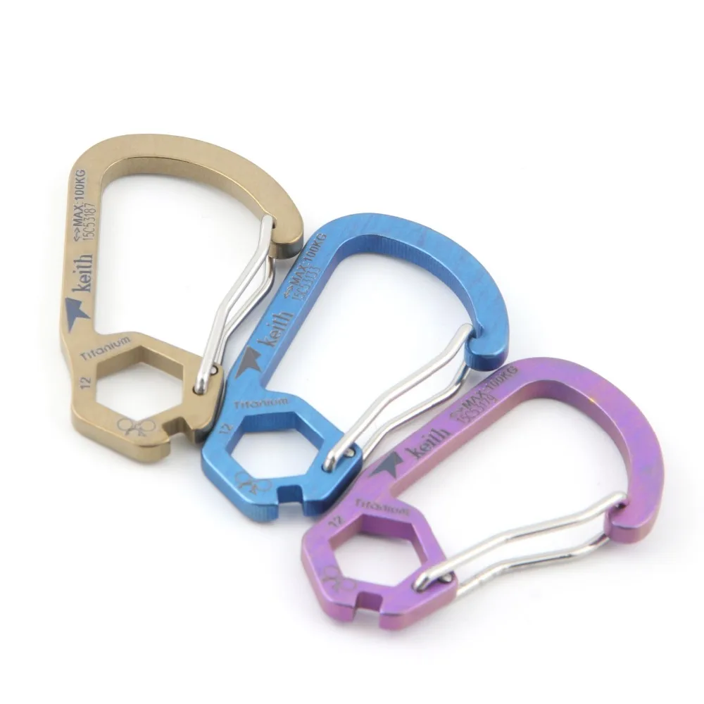 

Keith Ti1153 Titanium Carabiner Multi-funtional Carabiner Bicycle Buckle