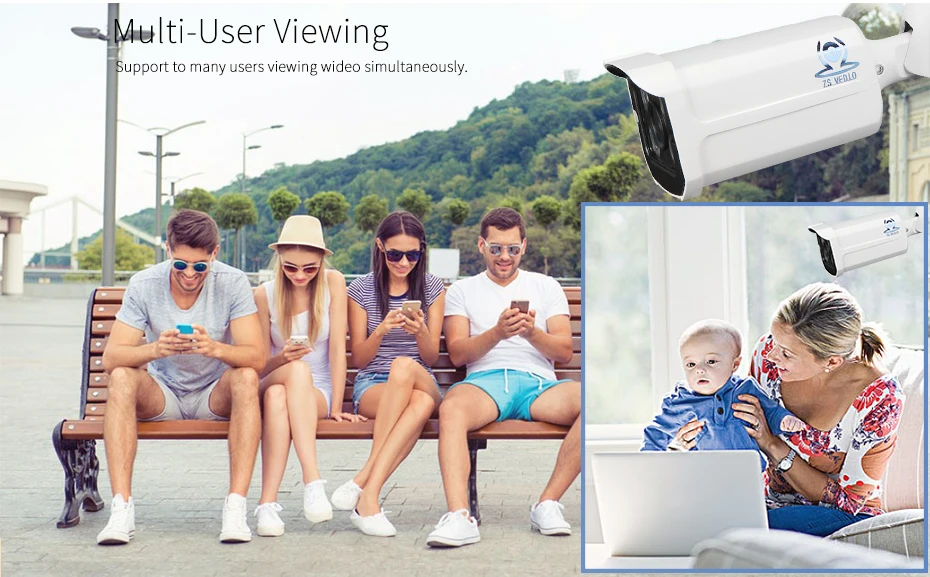 ZSVEDIO CCTV Monitor IP Camera Wi-fi IP Cameras Wifi Outdoor Alarm System Waterproof Wireless NVR 720P960P1080P 2MP HD Webcam (13)