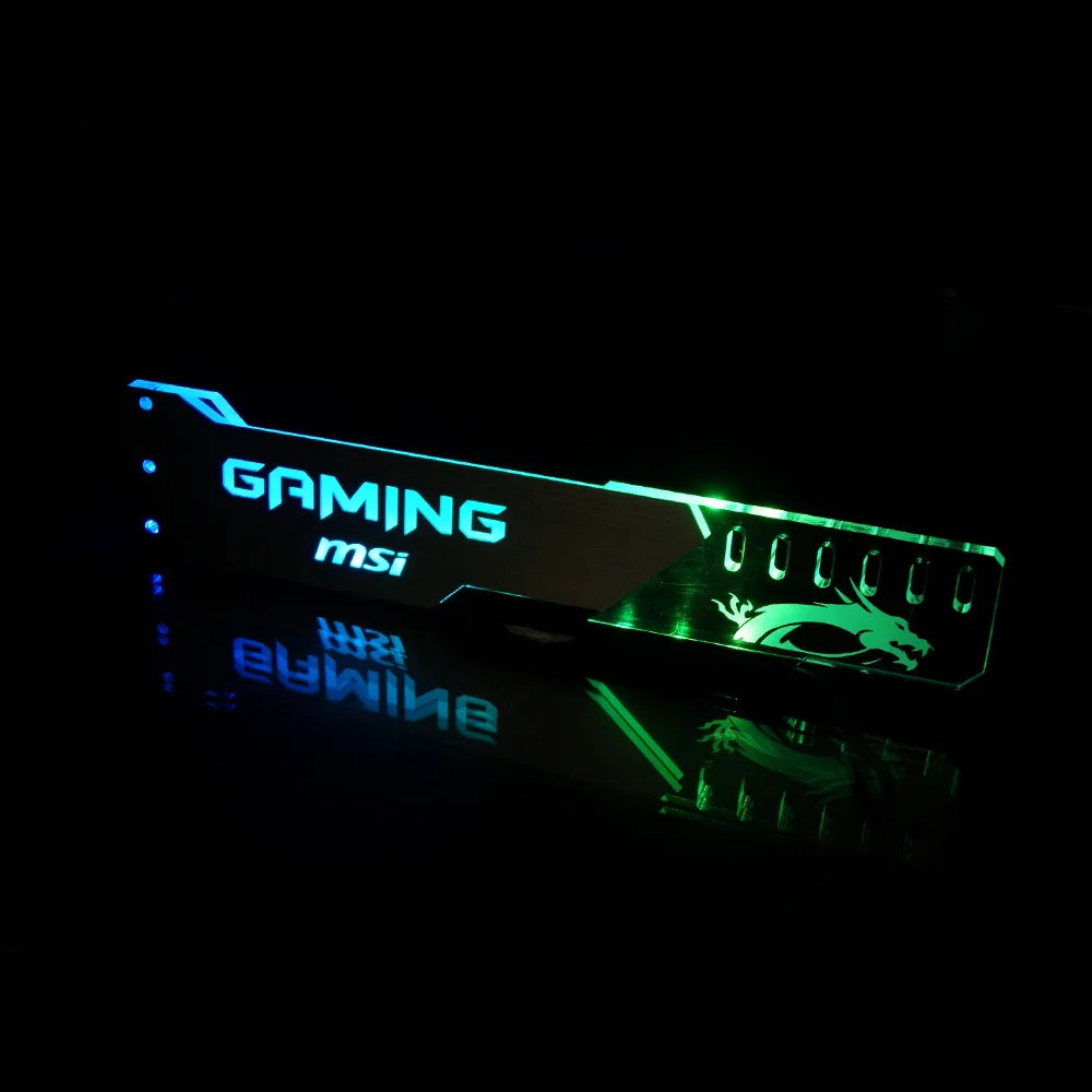 Держатель видеокарты с поддержкой VGA рамка GPU ROG 12V 4PIN RGB/5V 3PIN ARGB ASUS AURA SYNC алюминий +