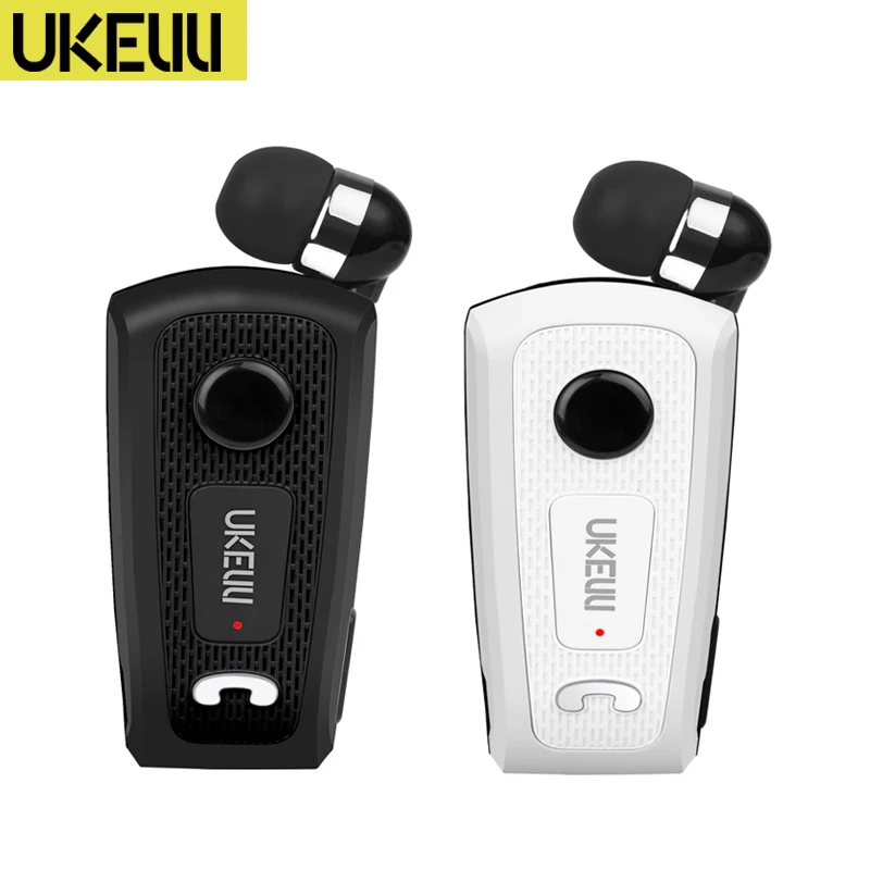 

Newest UK-E20 Portable Business Wireless Bluetooth Headset Telescopic Type Collar Clip HD Sound Quality Earphone with Mic