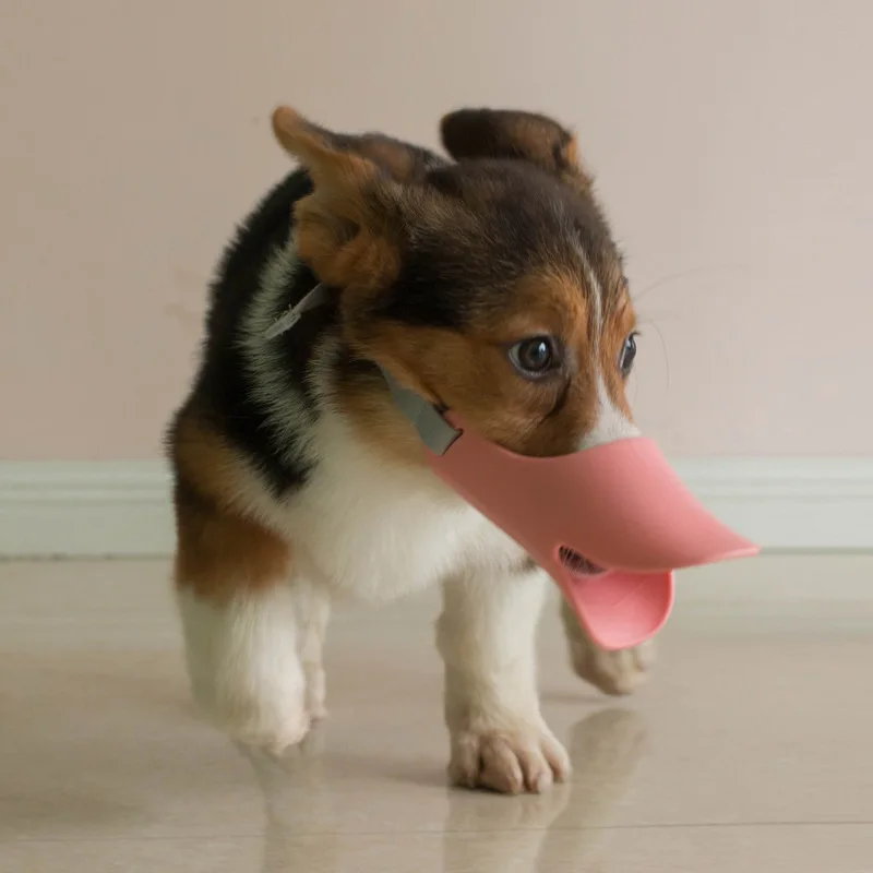 Funny Anti Bite Duck Mouth Shape Dog Mouth Covers Anti called Muzzle For Dogs Bark Stop