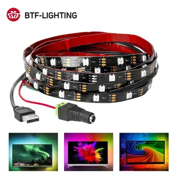 

Ambilight Kit USB LED Strip Backlight DC5V HDTV Monitor PC Screen Background Light WS2812B RGB Dream Color Pixel Ribbon 1M 2M 3M