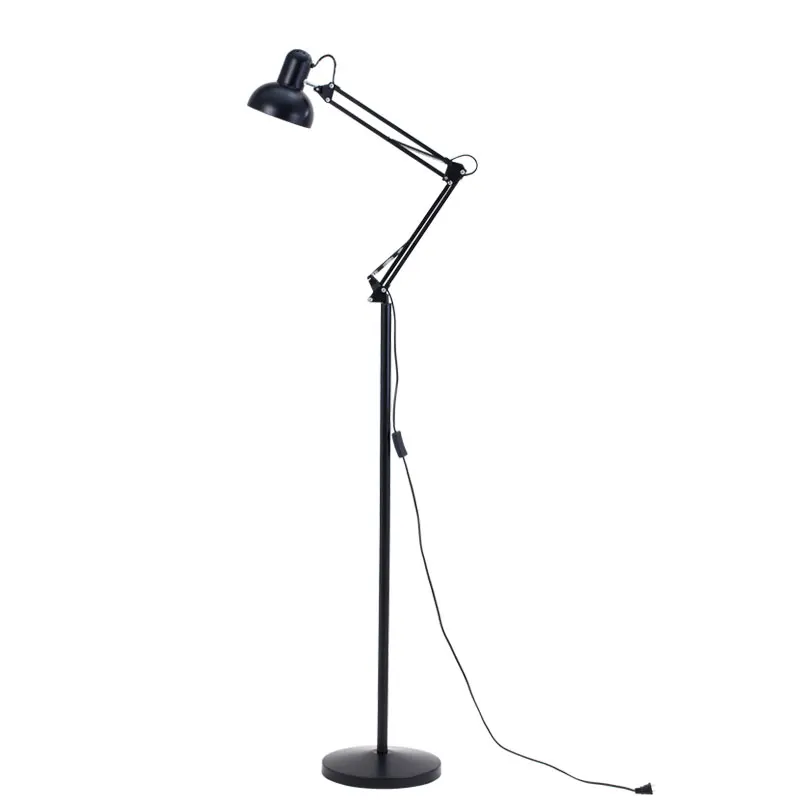 LED Modern simple floor lamps adjustable arm yellow black ...
