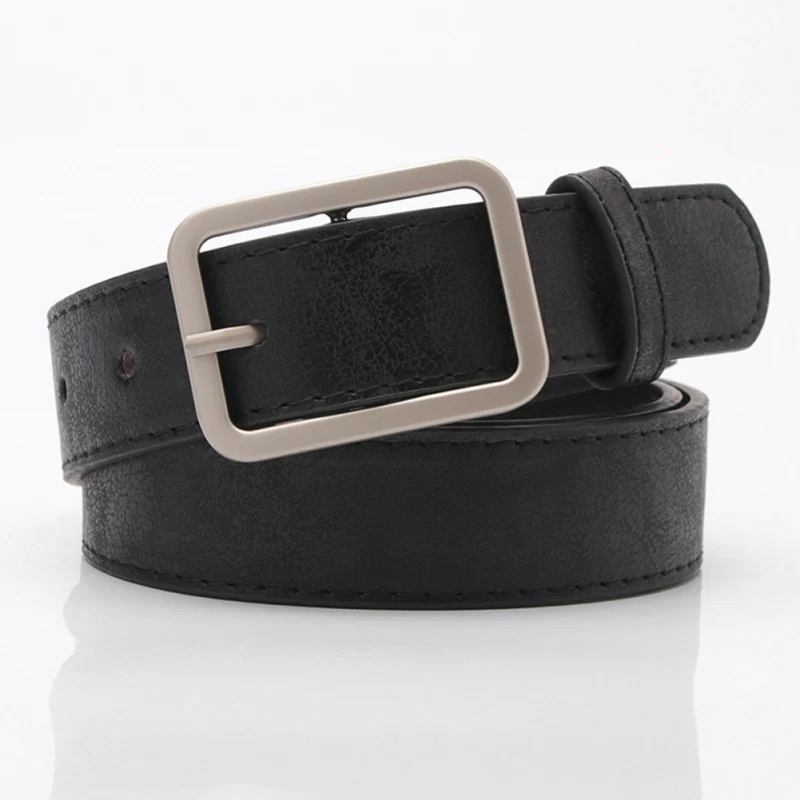 

Female Waist Belt Gold Shiny Black Belt Faux Leather Wide Jeans Fashion Pin Buckle Waistband Cinturon Mujer 105*2.8 CM
