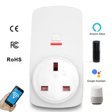 Smart Plug Socket UK Wifi Adapter App Wireless Voice Control Wifi Switch Power Outlet For Smart Home Light eWelink Alexa IFTTT qiachip uk plug standard wifi low power smart home outlet light lamp switch socket remote control switch work with amazon alexa