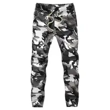 Pantalones de algodón para hombre, pantalones para correr de otoño, pantalones harem pitillo 2020 para hombre, pantalones militares de camuflaje, pantalones sueltos cómodos Cargo, pantalones de camuflaje para correr
