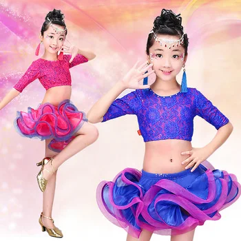 kids latin dance dress for girls samba children dresses cha cha for girls competition ballroom costumes child kid lyrical tutu