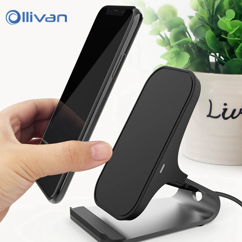 

Ollivan QC Wireless Charger For iPhone X 8 Samsung S9 S8 S7 S6 Edge Note 8 Phone Fast Wireless Charging Pad Docking Dock Station