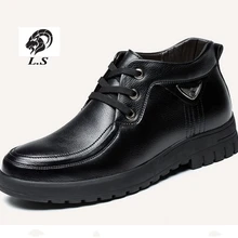 Мужские ботинки на плоской подошве высокого качества; Botas Masculina; модные теплые зимние ботинки в русском стиле; мужские супер теплые уличные Водонепроницаемые зимние ботинки